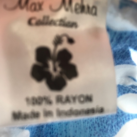 Max Mehra tropical skirt snap front medium blue - Picture 7 of 8